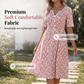 Rochie casual pentru femei cu decolteu în V, imprimeu și buzunare💐👗