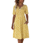 Rochie casual pentru femei cu decolteu în V, imprimeu și buzunare💐👗