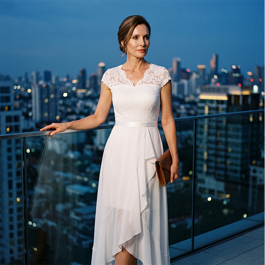 Rochie de seară elegantă cu dantelă