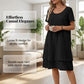 Rochie de damă, lejeră, cu croială largă și mânecă scurtă