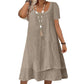 Rochie de damă, lejeră, cu croială largă și mânecă scurtă