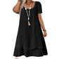 Rochie de damă, lejeră, cu croială largă și mânecă scurtă