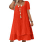 Rochie de damă, lejeră, cu croială largă și mânecă scurtă