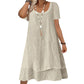 Rochie de damă, lejeră, cu croială largă și mânecă scurtă