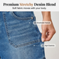🩳Bermuda Denim Viral – Încredere care acoperă coapsele & Talie medie elastică ✨
