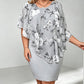 Rochie bodycon cu cape și imprimeu floral pentru femei