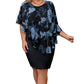 Rochie bodycon cu cape și imprimeu floral pentru femei