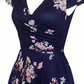 Rochie elegantă pentru femei, cu imprimeu și buzunare