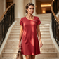 Rochie mini casuală pentru femei, cu mânecă scurtă, tip tricou