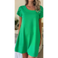 Rochie mini casuală pentru femei, cu mânecă scurtă, tip tricou