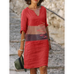 Rochie casual pentru femei, cu decolteu în V și imprimeu