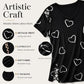 Tricou pentru femei marimi mari cu imprimeu inimioare 💞 O inimioara dulce, o croiala flatanta – Poarta dragostea, simte confortul ✨