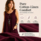 ✨ 🌿Rochie largă fără mâneci din bumbac și in, cu buzunare