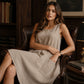 ✨ 🌿Rochie largă fără mâneci din bumbac și in, cu buzunare