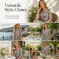 Rochie de damă lejeră, cu imprimeu, croială largă