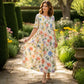 Rochie de damă lejeră, cu imprimeu, croială largă
