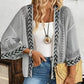 Cardigan de damă cu imprimeu geometric retro, pentru protecție solară