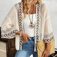 Cardigan de damă cu imprimeu geometric retro, pentru protecție solară