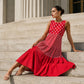 💃Rochie de damă fără mâneci, cu model buline și carouri, tip patchwork