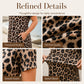 Rochii lungi pentru femei cu imprimeu leopard și buzunare, rochie casual cu mâneci scurte
