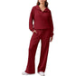 ✨🛍️Nou în Stoc - Set cu Bluză cu Nasturi în Față și Pantaloni Evazați – Linii Curate și Confort Aerisit pentru Serviciu sau Weekend 🍃