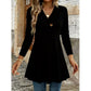 Casual topp for kvinner med V-hals og ribbestrikk