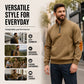 Herre sweatshirt med ståkrage og halv glidelås