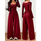 🔥 50% RABATT ✨ Jumpsuit med Firkantet Hals & Vide Ben – Elegant, Smigrende & Komfortabel