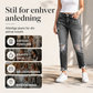 Dame retro-slitte jeans med revner