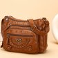 Crossbody-Veske i Mykt PU-Skinn med Flere Lommer for Kvinner