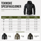 Herrejakke med hette, kamuflasjemønster for utendørs bruk