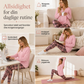 Sett med strikket topp og rutete leggings for kvinner