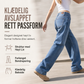 Retro høytaljede vide jeans for kvinner