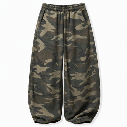 Women's Vintage Washed Wide-Leg Sweatpants