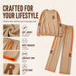 Dame casual sweatshirt og vidbuksesett