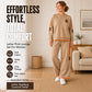 Dame casual sweatshirt og vidbuksesett