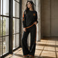 Dame casual sweatshirt og vidbuksesett