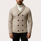Herre Cardigan med Sjalskrage – Elegant Strikkejakke