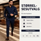 Sett med todelt polyesterskjorte og -bukser for menn