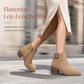 Women's Suede Martin Boots with Slanted Buckle Chunky Mid Heel and Side Zipper Ankle Boots