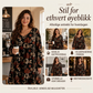 Elegant kjole med lønnebladtrykk for kvinner