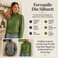 Elegant og koselig strikket topp for kvinner med volangkant
