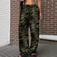 Women's Baggy Camo Pants with Drawstring Waist
