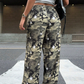 Women's Baggy Camo Pants with Drawstring Waist