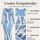Trykt langermet bodycon-maksikjole for kvinner