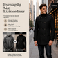 Dobbeltradet trenchcoat i slim fit for menn