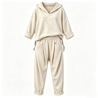 Women's Hooded Sweatshirt & Lounge Pants Set