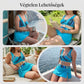 🏖️👙 Costum de baie din trei piese pentru femei, cu imprimeu – decolteu în V, cu șnururi de strângere, spate cu cusături încrucișate 🌺💕