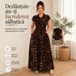 Rochie elegantă pentru femei cu imprimeu leopard și guler răsfrânt🐆👗