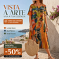 ❤️‍🔥Rochie fluidă în culori tropicale vibrante